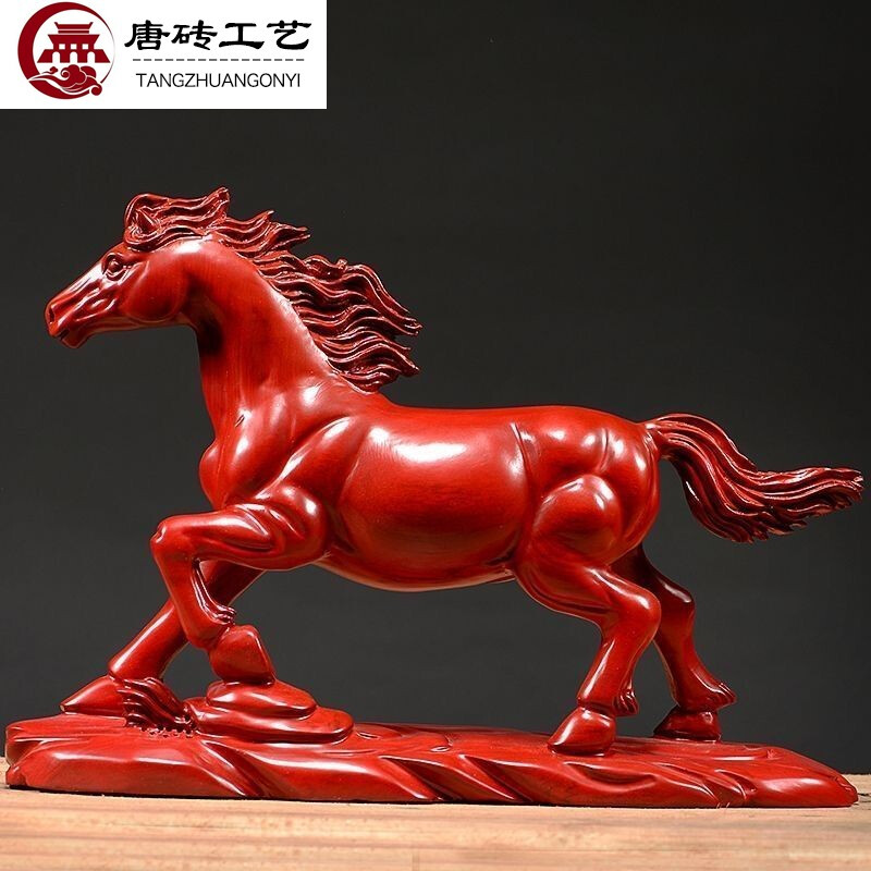 黑檀木雕马摆件 匠心工艺，马到成功