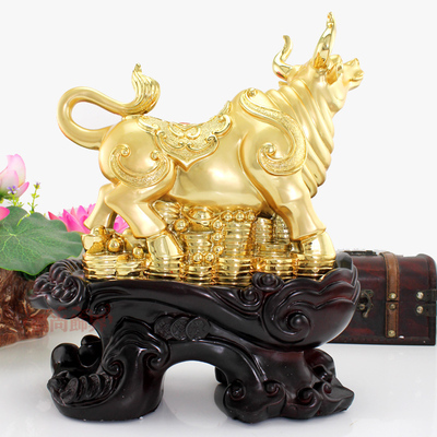 运势如虹牛摆件 牛气冲天的商务礼品与家居摆设